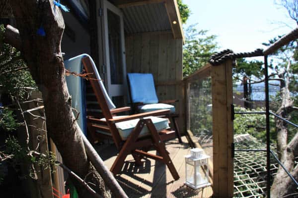 Treehouse deck Cork Glamping Treehouse Ireland 