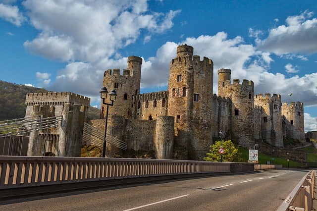 Conway castle when glamping in Wales