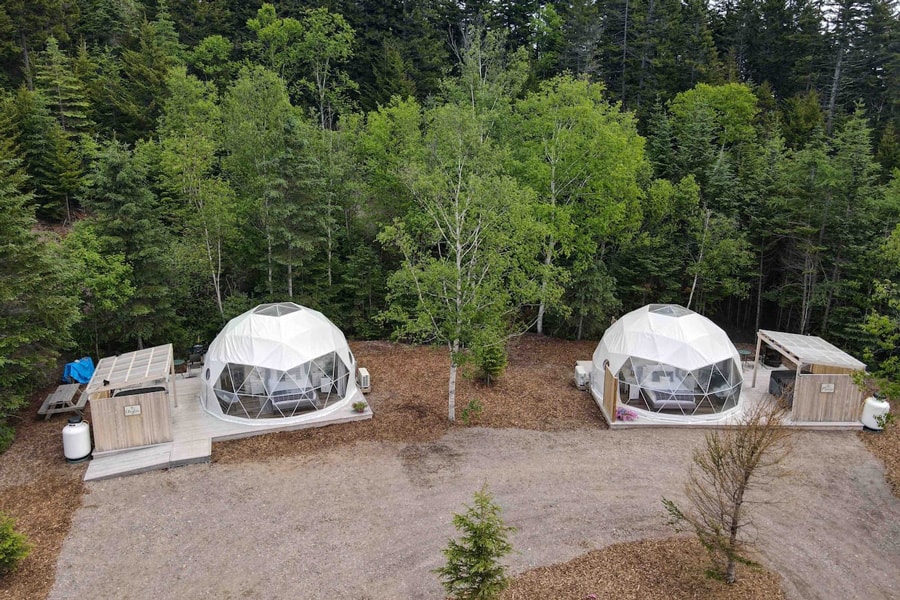 New Brunswick Glamping at Fundy Dome Tents