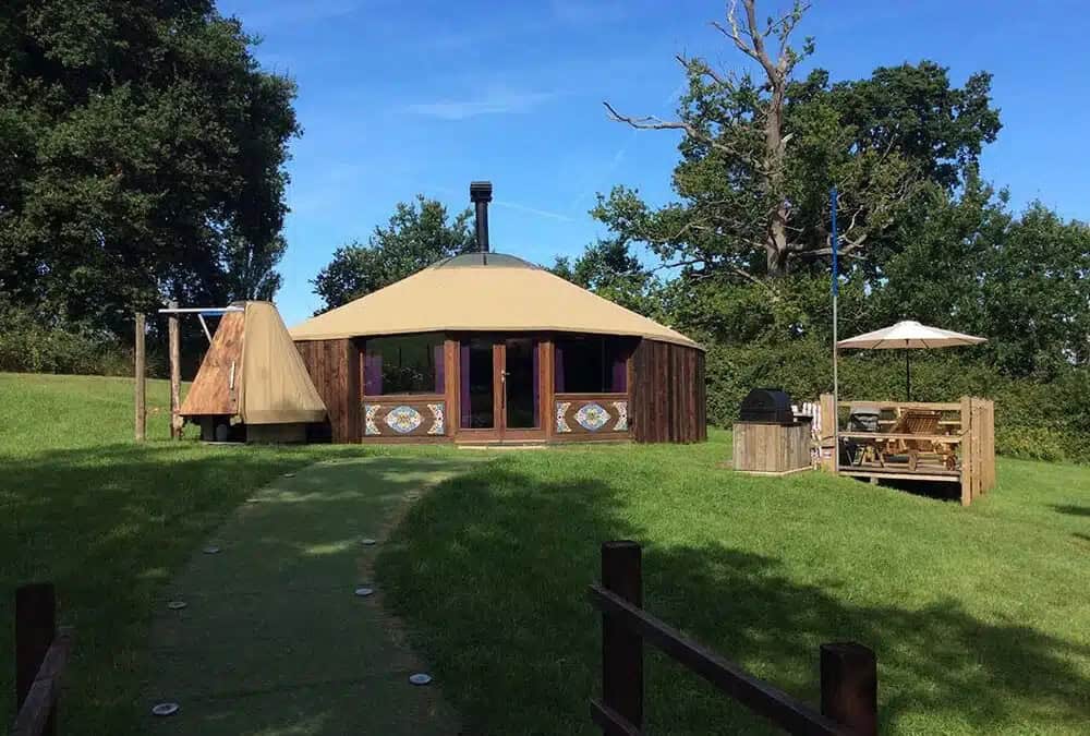 wooden yurt glamping 1